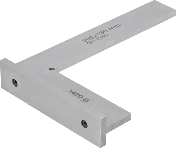 Kątownik ślusarski YATO ze stopką 200 x 130 mm kl. II (YT-70763) - obraz 3