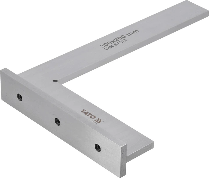 Kątownik ślusarski YATO ze stopką 300 x 200 mm kl. II (YT-70765) - obraz 3
