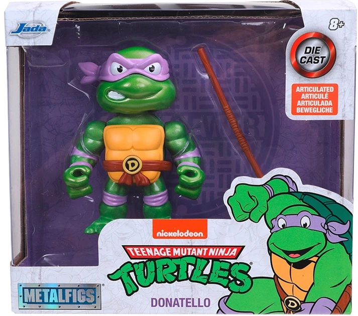 Figurka metalowa Jada Wojownicze Żółwie Ninja 4 Donatello 10 cm 253283003 (4006333071195) - obraz 6