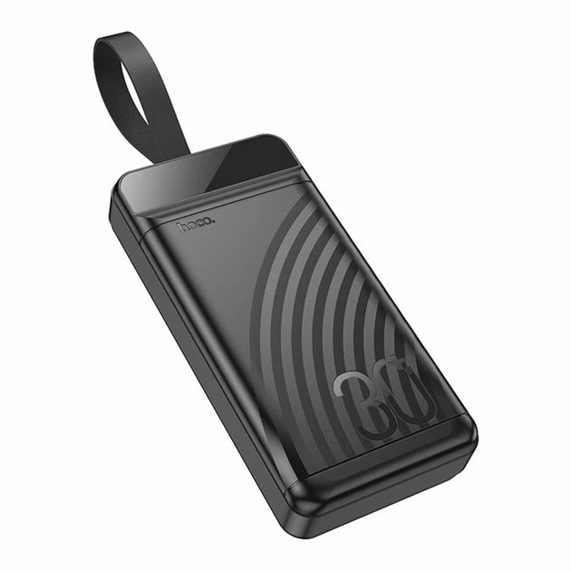 Power bank Hoco J123B 30000mAh PD20W QC3.0 22.5W LCD and LED-lamp чорний - Фото 2 Power bank Hoco J123B 30000mAh PD20W QC3.0 22.5W LCD and LED-lamp чорний - изображение 2