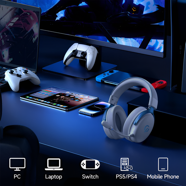 Наушники GamePro Asgard Skadi Wireless 7.1 (HSW191WB) 4-Mode - изображение 7