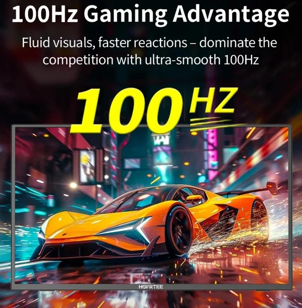 HGFRTEE 21,5-дюймовий портативний ігровий монітор Full HD 1080P 100 Гц 4000:1 контрастність екрану для ПК Xbox PS4 / 5 Switch VA панель - изображение 4