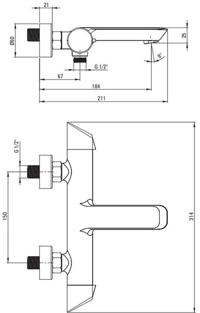 Bateria wannowa Deante Arnika BQA_Z10M - obraz 2