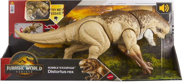 Interaktywna figurka Jurassic World dinozaur Distortus Rex Monstro-Ryk z filmu Świat Jurajski (JGB58) - obraz 1