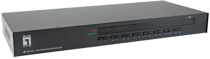 КVM-перемикач LevelOne KVM-3216 16-Port PS/2-USB VGA KVM (4015867229392) - зображення 2