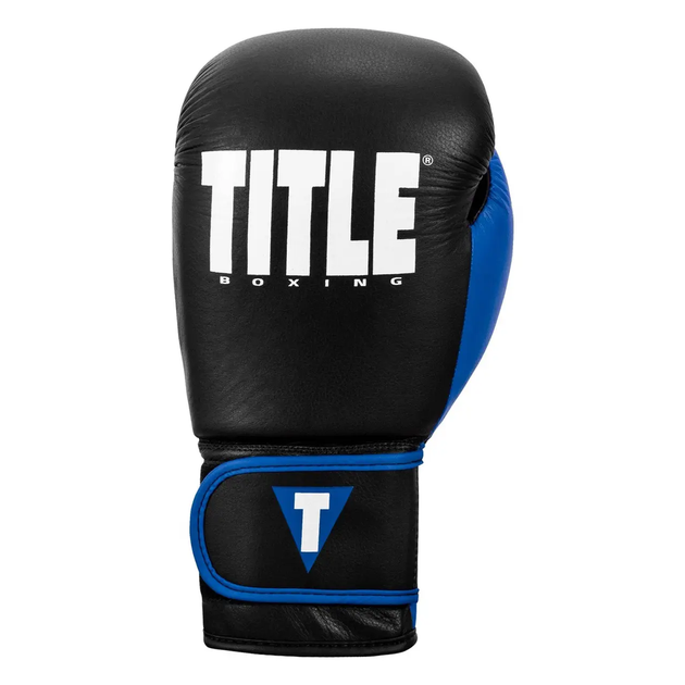 Рукавички боксерські шкіряні з бинтами TITLE Boxing Dynamic Strike розмір 14 унцій, чорно-сині - Фото 4 Рукавички боксерські шкіряні з бинтами TITLE Boxing Dynamic Strike розмір 14 унцій, чорно-сині - изображение 4