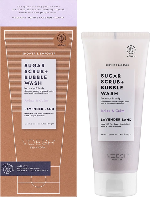 Скраб для тіла та шкіри голови Voesh Lavender Land очищувальний 210 г (818463021841) - зображення 2
