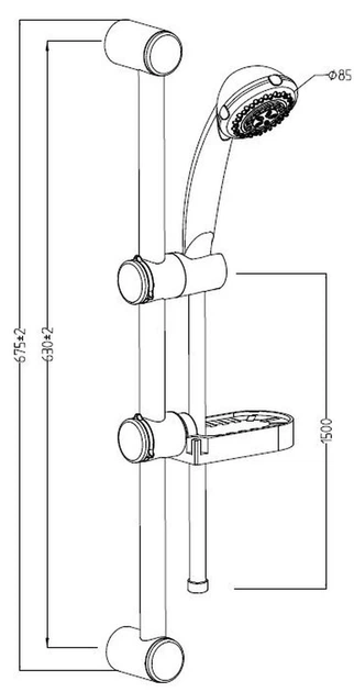 Zestaw prysznicowy Domoletti DX7026-513HYC - obraz 3