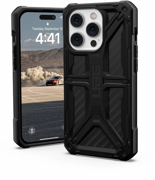 Etui plecki UAG Monarch do Apple iPhone 14 Pro Carbon Fiber (114034114242) - obraz 3