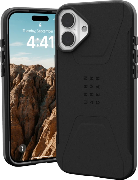Etui plecki Urban Armor Gear Civilian Magsafe do Apple iPhone 16 Plus Black (114443114040) - obraz 1