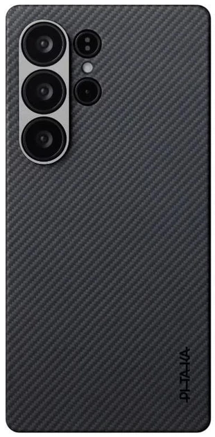 Etui plecki Pitaka Ultra-Slim Case Classic Twill 600D do Samsung Galaxy S25 Ultra Black/Grey (KS2501U) - obraz 1