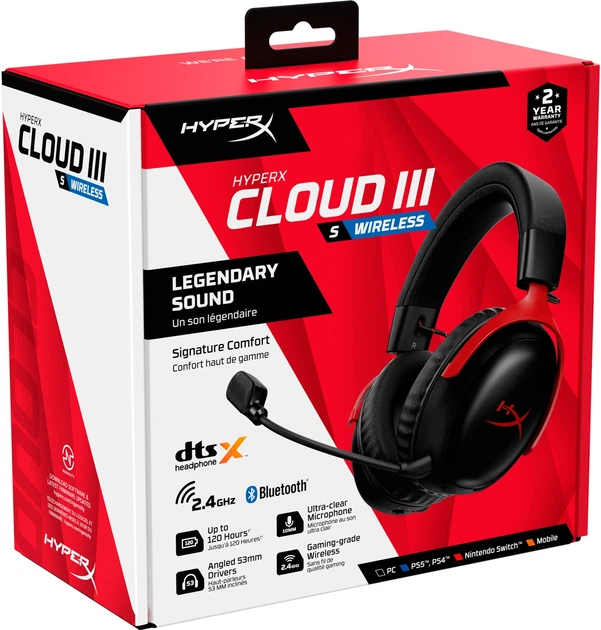 Słuchawki HyperX Cloud III S Wireless Black-Red (A59Z0AA) - obraz 10