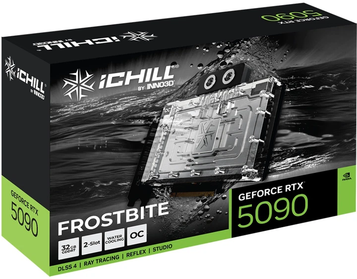 Karta graficzna INNO3D PCI-Ex GeForce RTX 5090 Ichill Frostbite 32GB GDDR7 (512bit) (2467/28000) (HDMI, 3 x DisplayPort) (C50903-32D7X-1759FB) - obraz 4