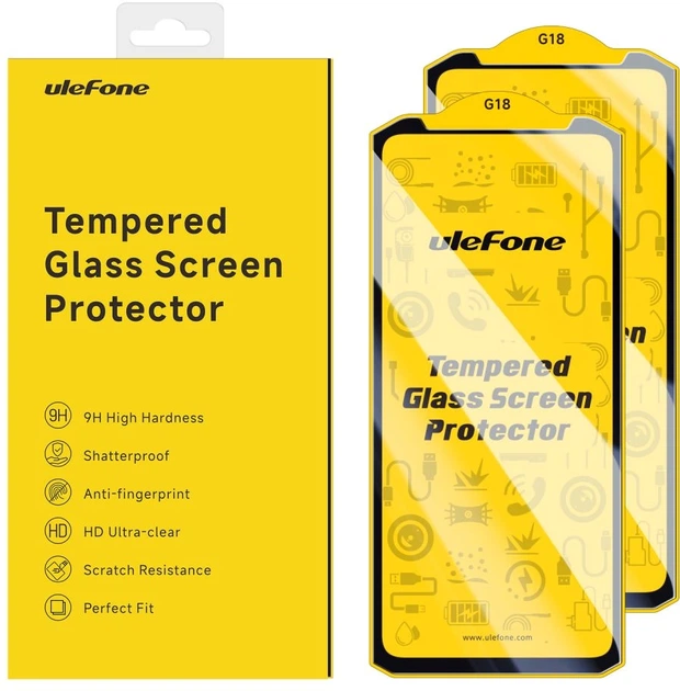 Захисне скло Ulefone для Ulefone Armor 27 Series 2 шт Black (RL078336) - зображення 1