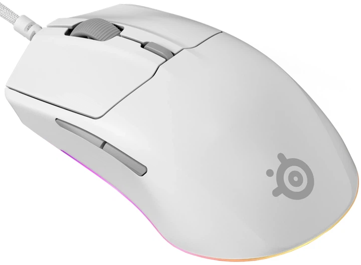 Миша SteelSeries Rival 3 Gen 2 RGB USB White (SS62516) - зображення 2