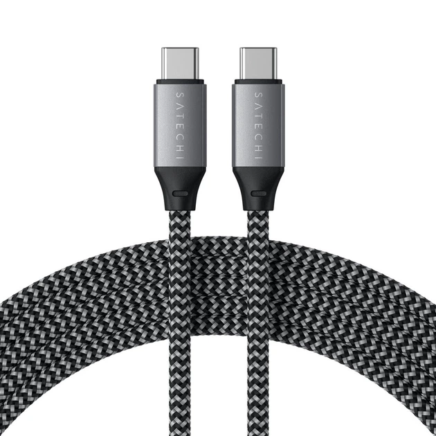 Кабель синхронізації Satechi USB-C to USB-C 100W Space Gray (2 m) (ST-TCC2MM) - зображення 1