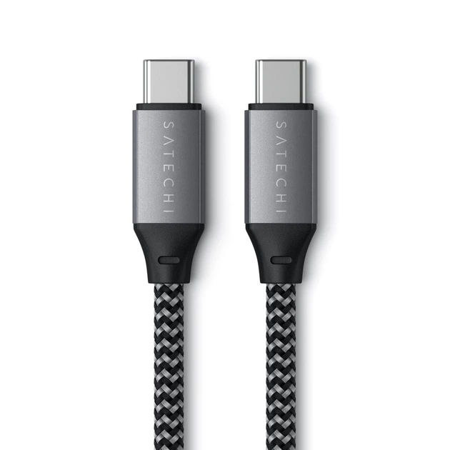 Кабель синхронізації Satechi USB-C to USB-C 100W Space Gray (2 m) (ST-TCC2MM) - зображення 2