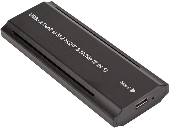 Obudowa zewnętrzna PowerPlant dla SSD M.2 PCIe NGFF/NVMe USB 3.2 Type-C RGB (HC380527) - obraz 2