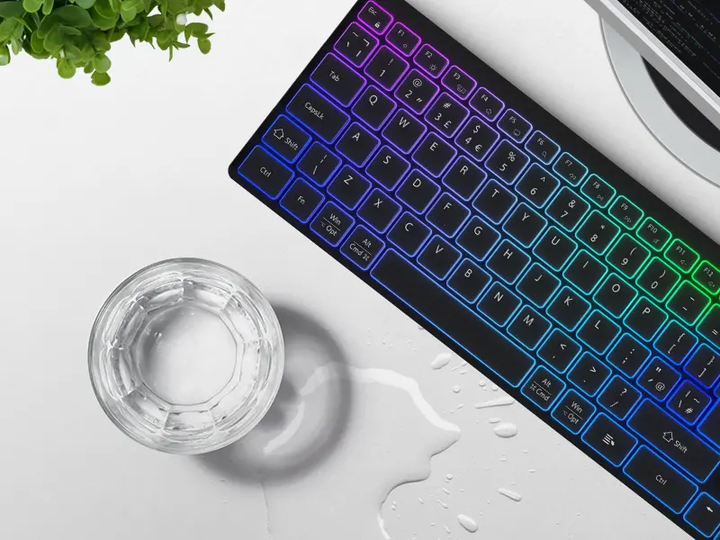 Клавіатура бездротова Canyon HKB-W11 Slim Dual Mode Wireless/Bluetooth RGB Black (CNS-HBTK11B) - зображення 9