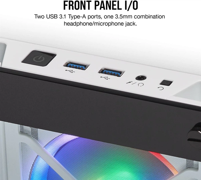 Obudowa Corsair 465X RGB White (CC-9011189-WW) - obraz 12