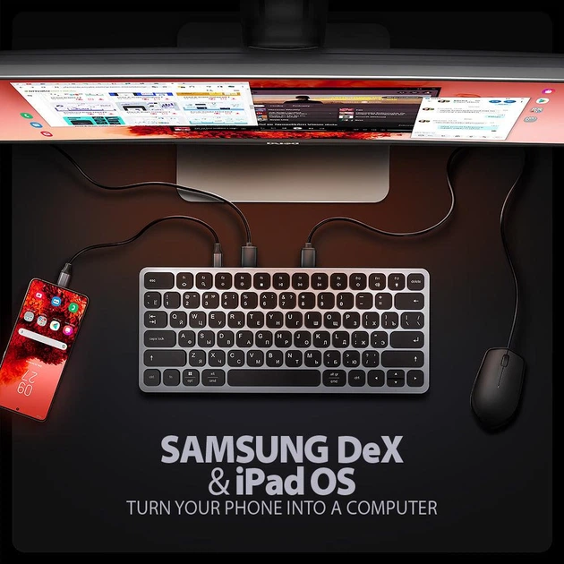 Клавіатура дротова Axagon HMC-KB 9 in 1 USB Silver/Black (HMC-KB-CRL) - зображення 13