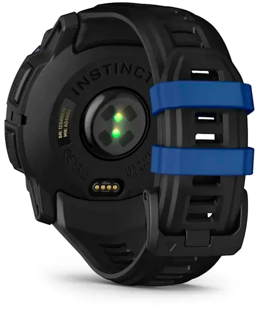 Smartwatch Garmin Instinct 3 50mm AMOLED Black with Bolt Blue Accents (010-03020-03) - obraz 3