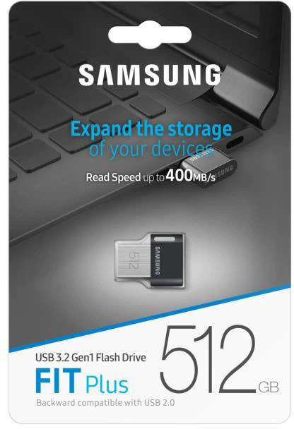 Pendrive Samsung Fit Plus 512GB USB 3.2 Gen2x2 Black/Silver (MUF-512AB/APC) - obraz 7