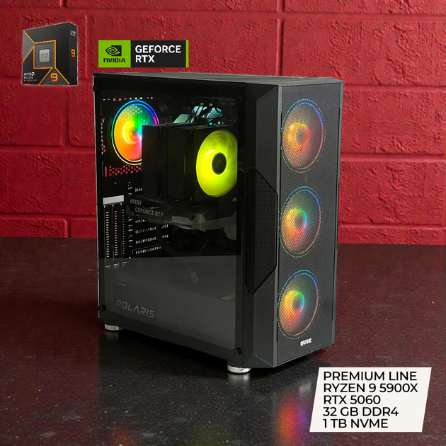 Игровой премиум ПК AMD Ryzen 9 5900X / NVIDIA RTX 5060 / 32 GB DDR4 / 1 TB SSD M2 NVME / ASUS PRIME AMD 570P / 750W 80+ GOLD / WINDOWS 11 PRO - Фото 1 Игровой премиум ПК AMD Ryzen 9 5900X / NVIDIA RTX 5060 / 32 GB DDR4 / 1 TB SSD M2 NVME / ASUS PRIME AMD 570P / 750W 80+ GOLD / WINDOWS 11 PRO - изображение 1