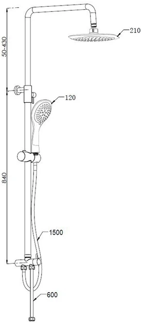 Zestaw prysznicowy  Domoletti DX91021C-1 - obraz 3