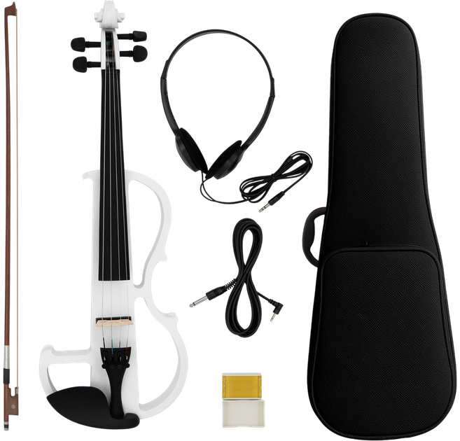 Skrzypce elektryczne MusicMate MM-VN200-W StradiVolt - obraz 1