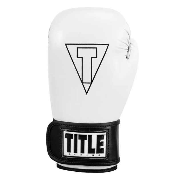 Рукавички боксерські з капою TITLE Boxing Vegan Fitness розмір 14 унцій, чорно-білі - изображение 3