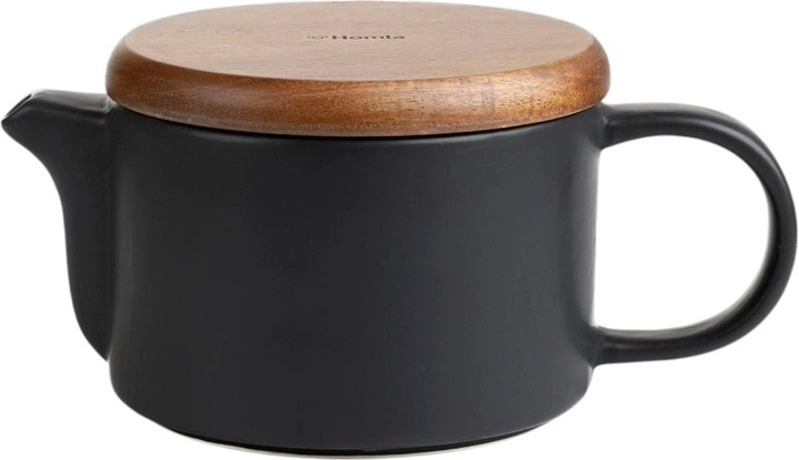 Заварювальний чайник Homla Talosa з кам'яної кераміки Чорний 600 мл (5904183875583) - зображення 1