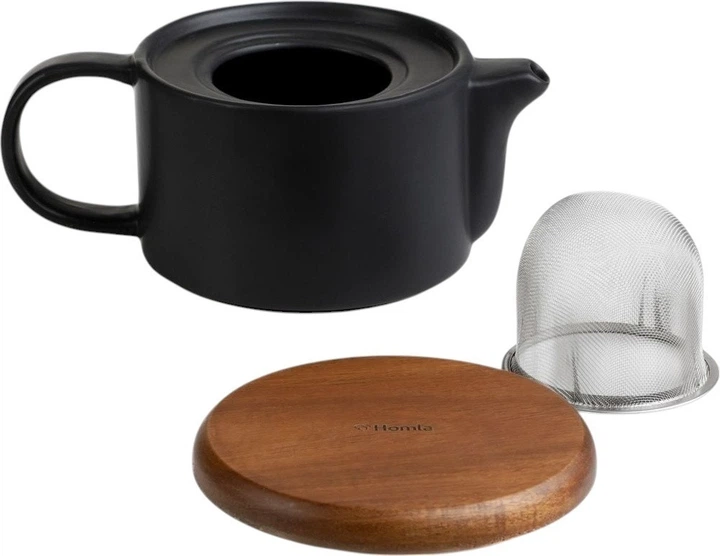 Заварювальний чайник Homla Talosa з кам'яної кераміки Чорний 600 мл (5904183875583) - зображення 3