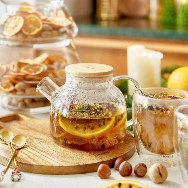 Заварювальний чайник Homla Saffron скляний 1 л (5902869932865) - зображення 4