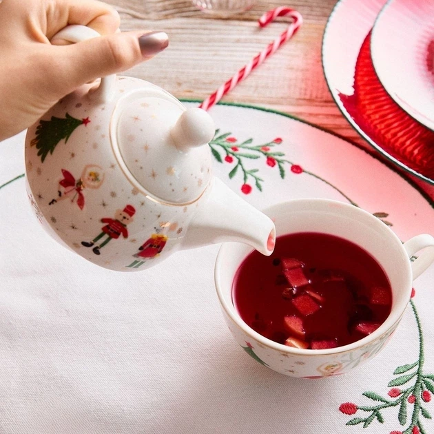 Чайник для заварювання чаю Homla Licola із чашкою та блюдцем порцеляновий 200 мл (5906496719066) - зображення 6