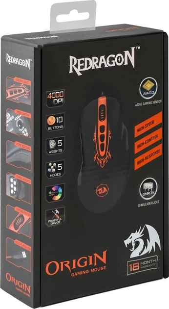 Миша Redragon Origin USB Black (6950376703439) - зображення 5