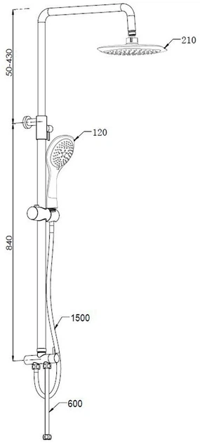 Zestaw prysznicowy Domoletti DX91021C-2 - obraz 3