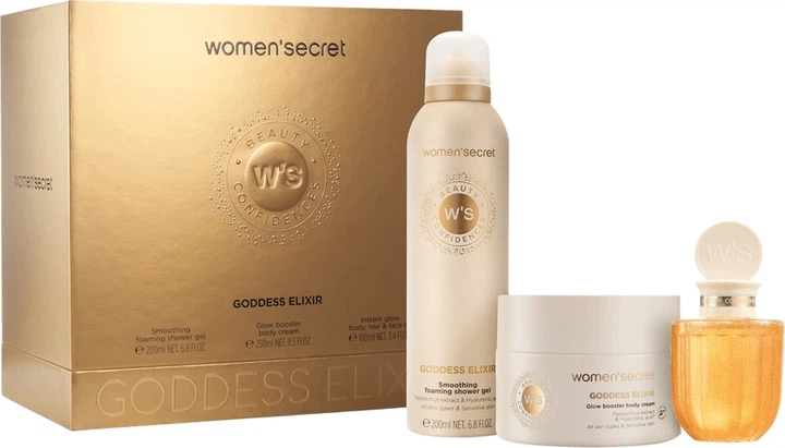 Zestaw kosmetyków pielęgnacyjnych Women'Secret Goddess Elixir Krem do ciła 200 ml + Olejek do ciła 100 ml + Pianka pod prysznic 200 ml (8436611103380) - obraz 1