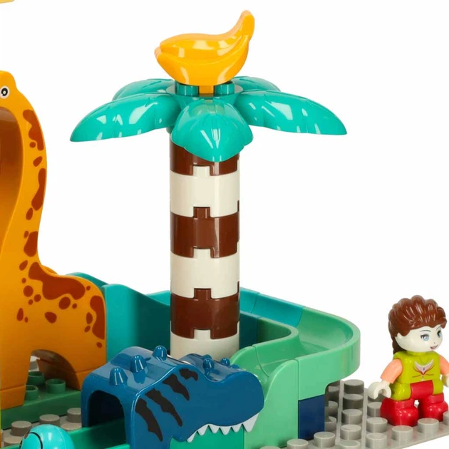 Klocki konstrukcyjne Bibi-inn Park Dinozaurów tor kulkowy 147 elementów (5903039753242) - obraz 7