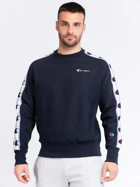 Bluza bez kaptura męska Champion 213734-BS501 XXL Granatowa (8056426580826) (955555900550169) - Outlet - obraz 1