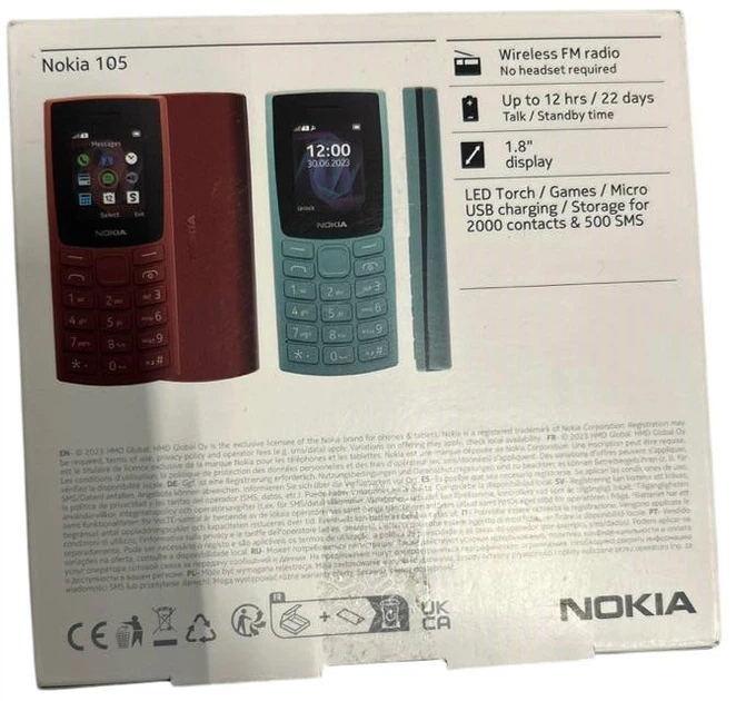 Telefon komórkowy Nokia 105 TA-1557 DualSim Charcoal (1GF019CPA2L07) (353062722718817) - Outlet - obraz 2