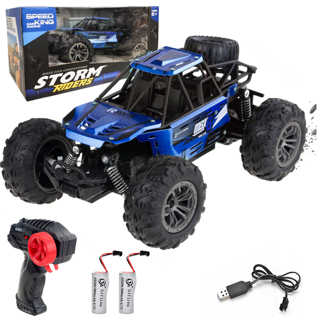 Машинка на пульте управления Big Monster Truck синего цвета (9040