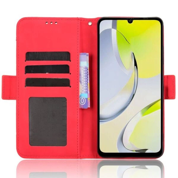 Чохол Deexe Wallet Stand для ZTE Blade A76 - Red - зображення 4