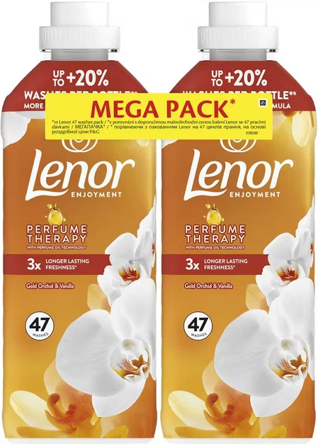 Набір кондиціонерів для білизни Lenor Gold Orchid and Vanilla 2x987 мл (8700216880770) - зображення 1