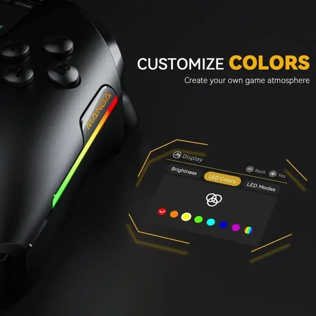 Manba One V2 Wireless Controller Black — беспроводной геймпад с дисплеем, RGB, Hall Effect, для Nintendo Switch/PC/Android/iOS/Ste - Фото 2 Manba One V2 Wireless Controller Black — беспроводной геймпад с дисплеем, RGB, Hall Effect, для Nintendo Switch/PC/Android/iOS/Ste - изображение 2