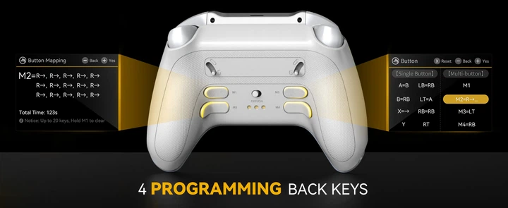 Manba One V2 Wireless Controller White — бездротовий геймпад з дисплеєм, RGB, Hall Effect, для Nintendo Switch/PC/Android/iOS/Stea - Фото 2 Manba One V2 Wireless Controller White — бездротовий геймпад з дисплеєм, RGB, Hall Effect, для Nintendo Switch/PC/Android/iOS/Stea - изображение 2