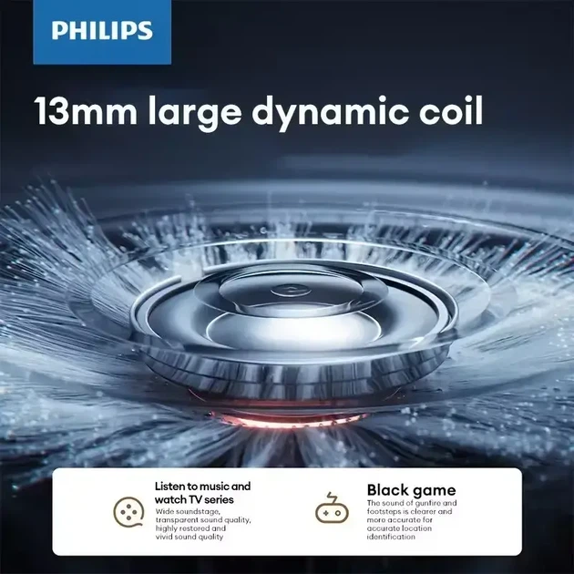 Бездротові TWS-навушники Philips TAT1420 з AI-мікрофоном і 18 годинами автономності - зображення 6