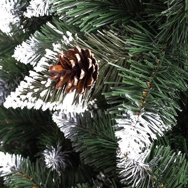 Сосна декоративна Springos Premium Royal Trees засніжена з шишками 240 см (5907719493770) - зображення 2