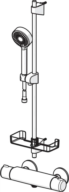 Bateria wannowa z kompletem prysznicowym Oras Nova 7413U - obraz 4