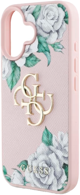 Панель Guess Grained Roses Big 4G для Apple iPhone 16 Pink (3666339427078) - зображення 6